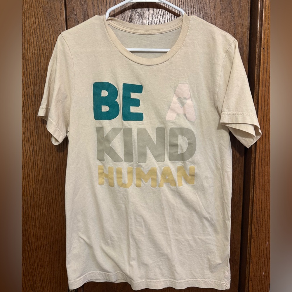 Tan “Be a Kind Human” shirt
